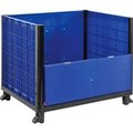 Global Equipment Easy Assembly Solid Wall Container - Drop Gate 39-1/4x31-1/2x33-1/2 Overall RL-105